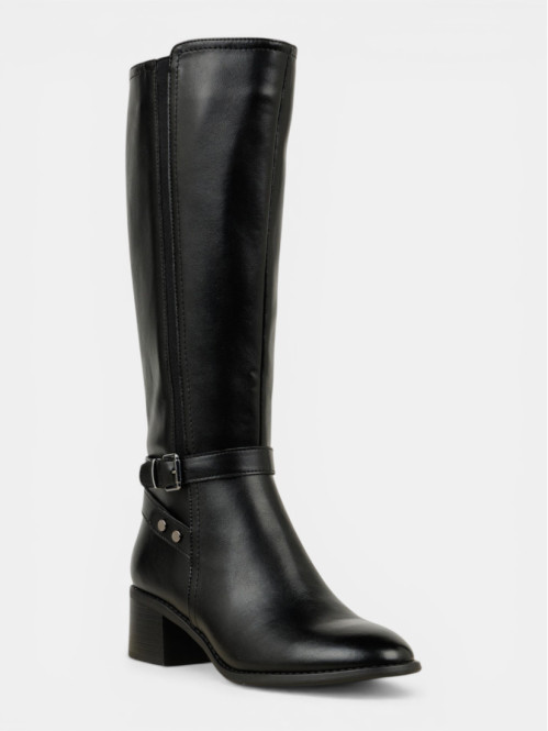 Bottes noires brides femme...