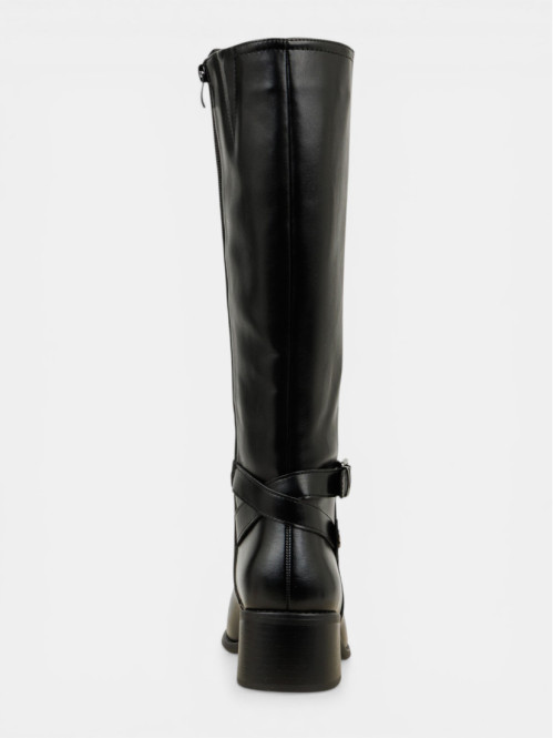 Bottes noires brides femme...