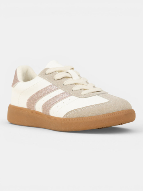 Basket blanche pailletée...