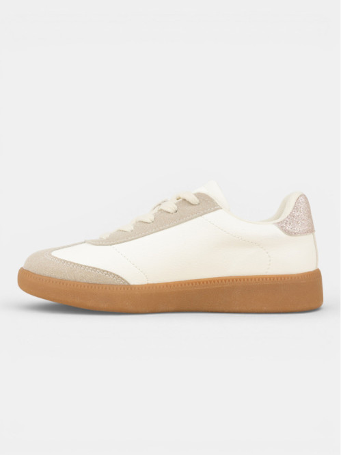 Basket blanche pailletée...