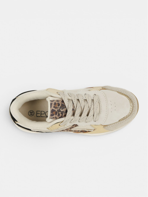 Basket beige léopard fille...