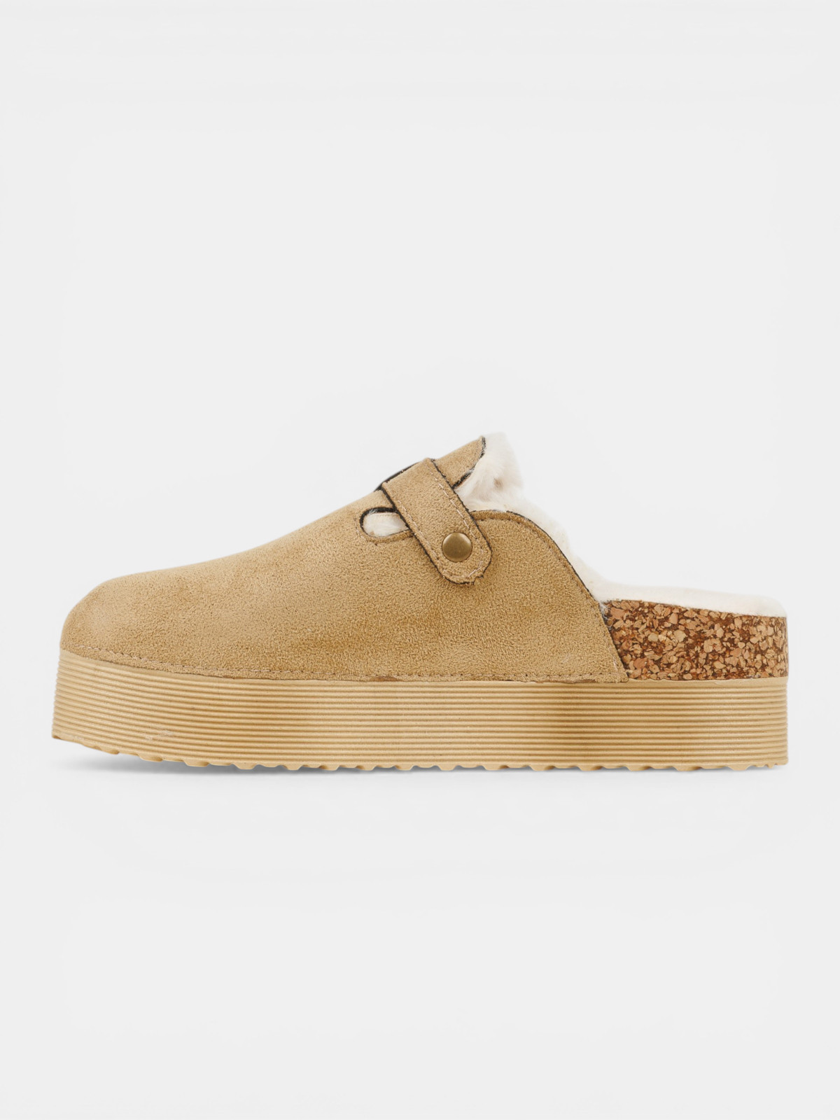 Mules fourrées beige femme (36-41) Mules fourrées beige femme (36-41)