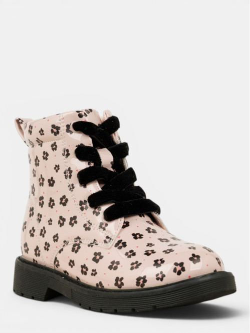 Bottines vernies fleuries...