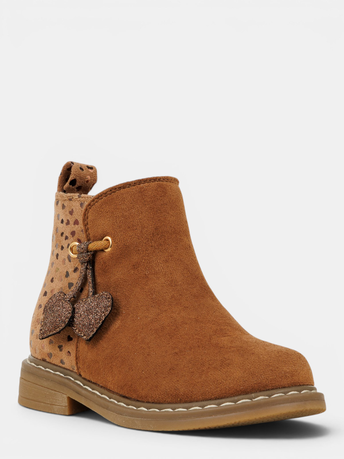 Bottines marrons coeurs fille (24-30) Bottines marrons coeurs fille (24-30)