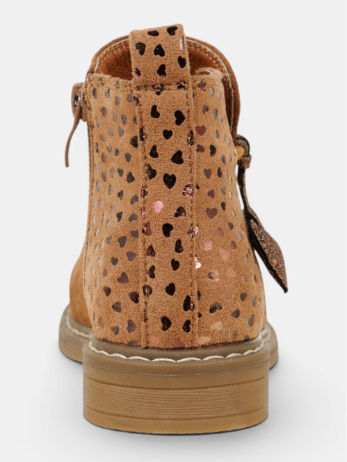 Bottines marrons coeurs...