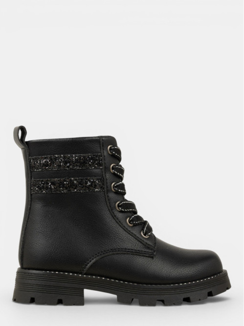 Bottines noires lacets...