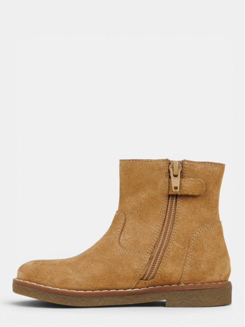 Bottine camel chat fille...