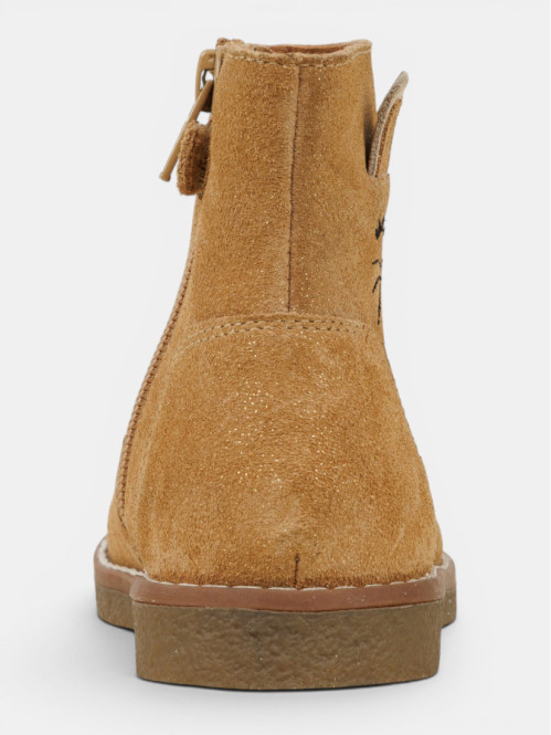 Bottine camel chat fille...