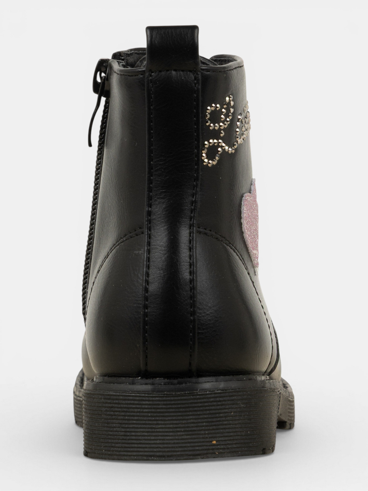 Bottines noires coeurs fille (24-30)