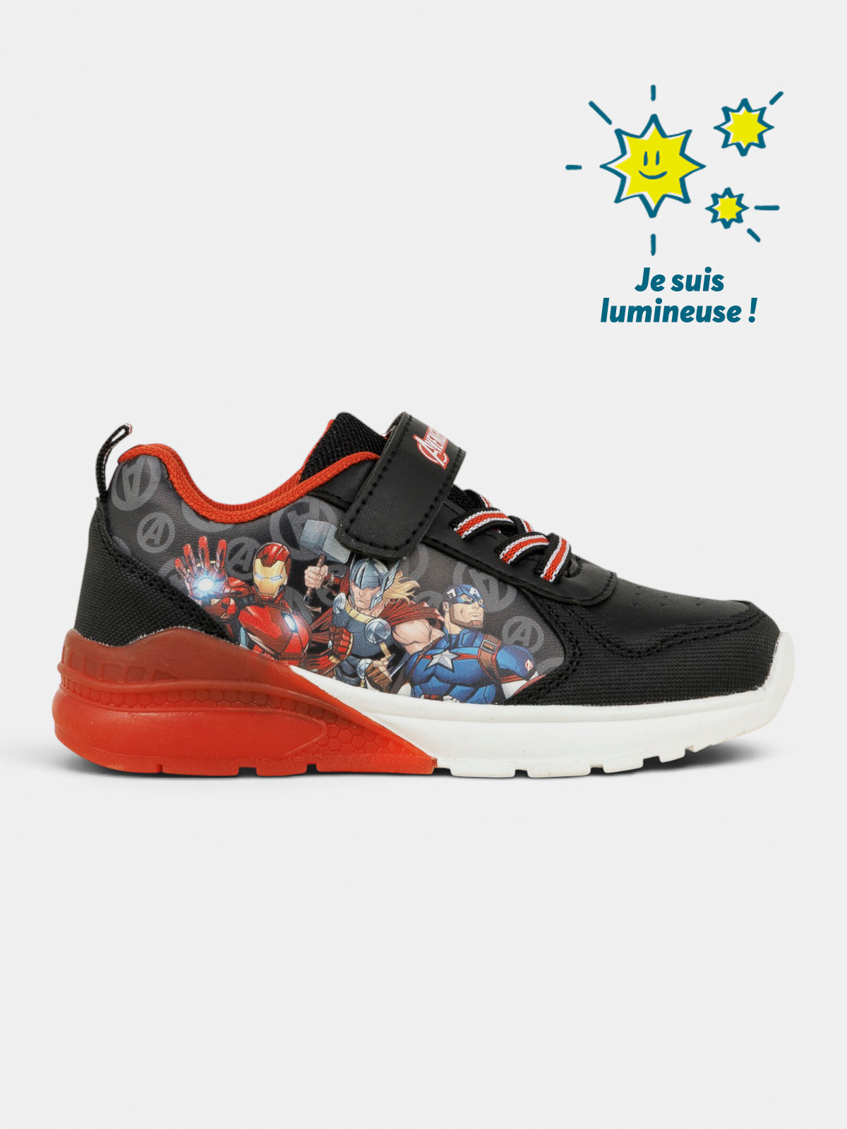 Baskets noires Avengers garçon (24-30)
