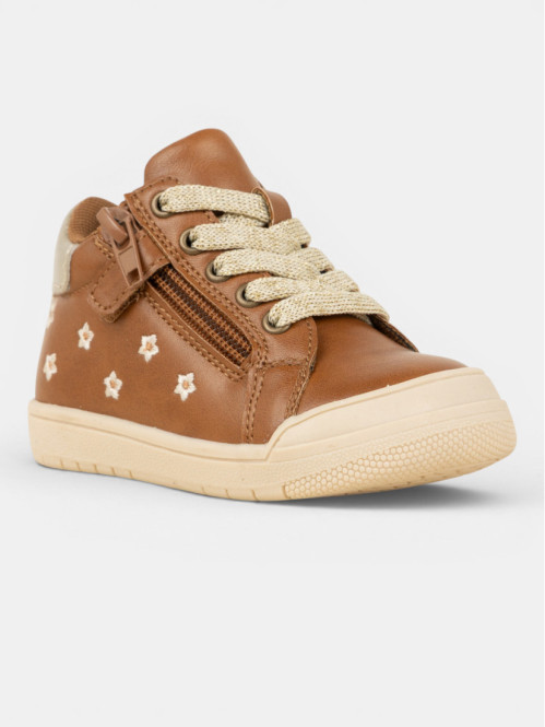 Baskets montantes camel...