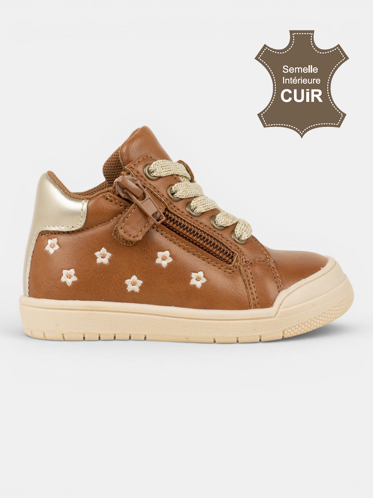 Baskets montantes camel fille (19-23) Baskets montantes camel fille (19-23)