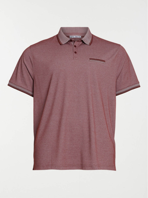 Polo wine grande taille homme