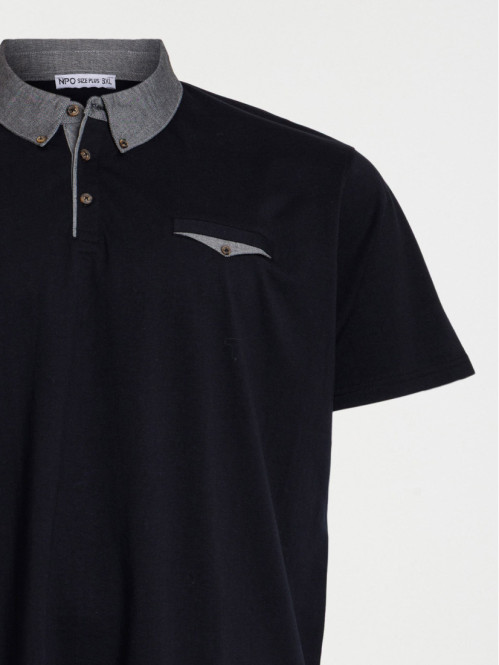 Polo noir grande taille...