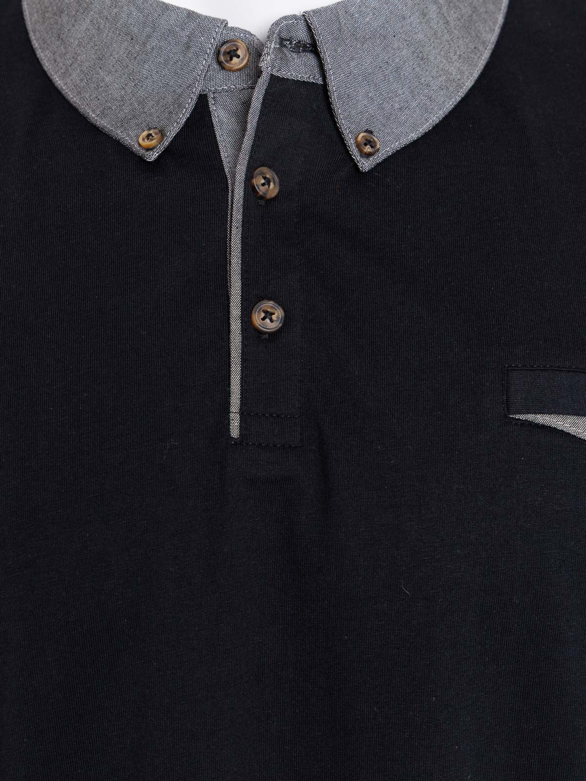 Polo noir grande taille 100% coton homme Polo noir grande taille 100% coton homme