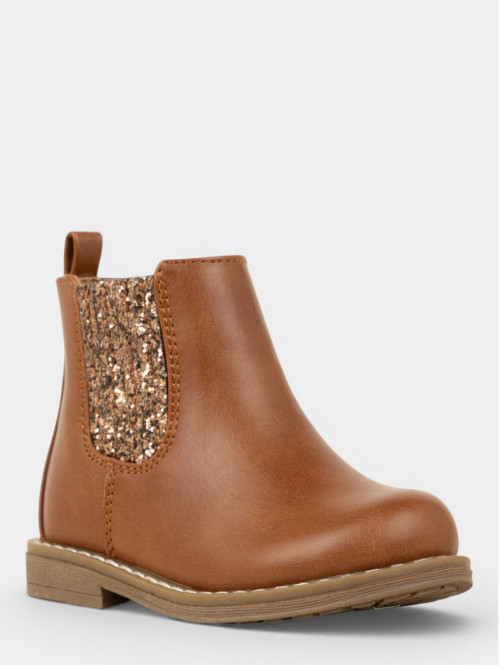 Bottines camel pailletées...