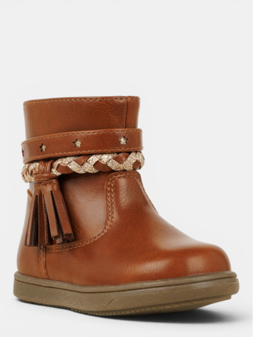 Bottines marrons brides...