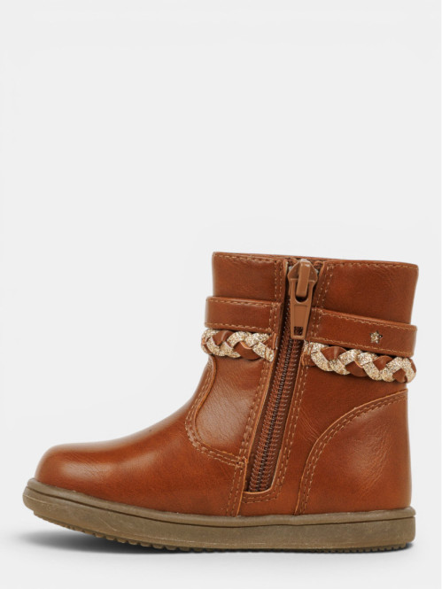 Bottines marrons brides...