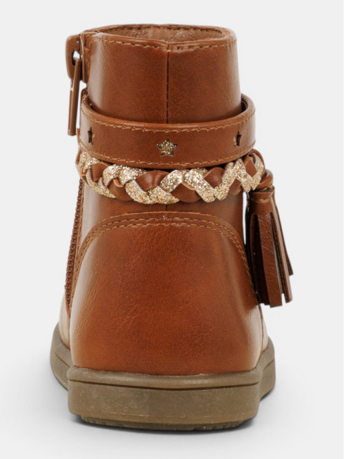 Bottines marrons brides...