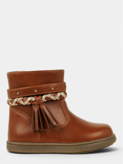 Bottines marrons brides...
