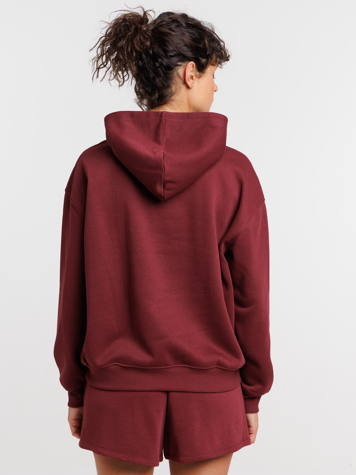 Sweat à capuche femme bordeaux foncé Sweat à capuche femme bordeaux foncé