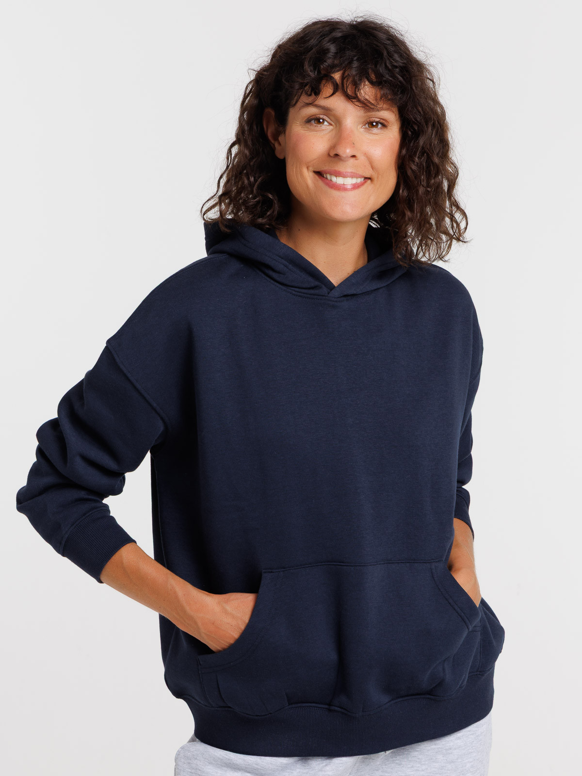 Sweat à capuche large marine navy femme Sweat à capuche large marine navy femme