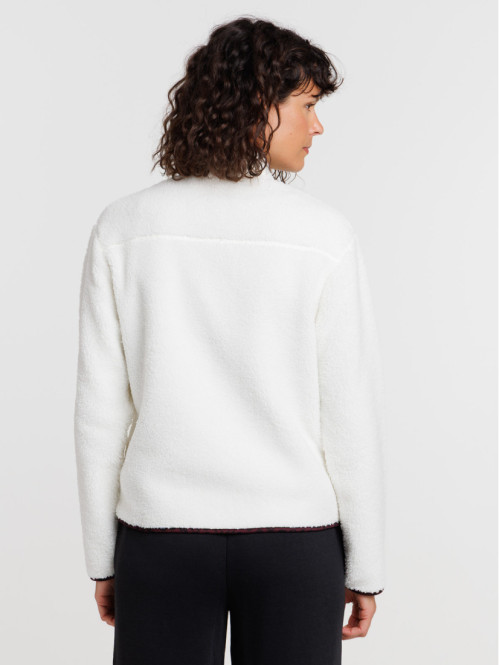 Polaire sherpa écru femme
