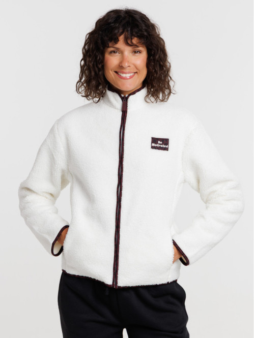 Polaire sherpa écru femme