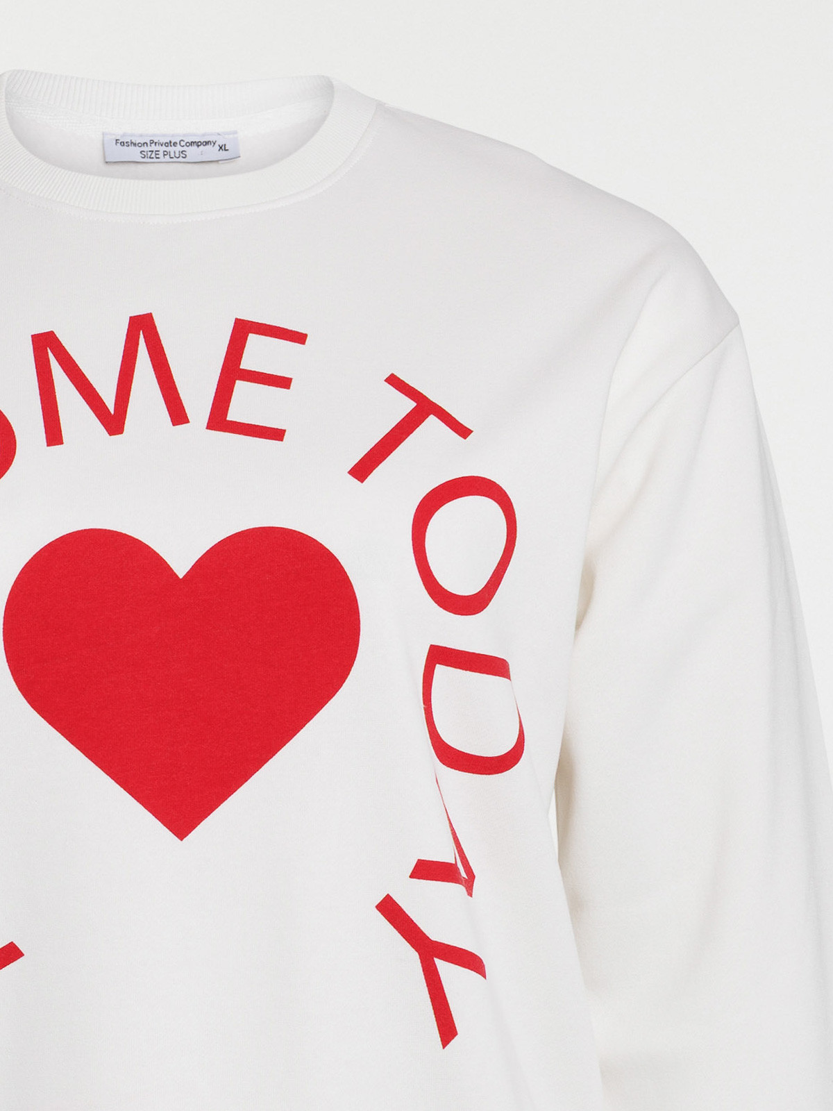 Sweat coeur message grande taille femme Sweat coeur message grande taille femme