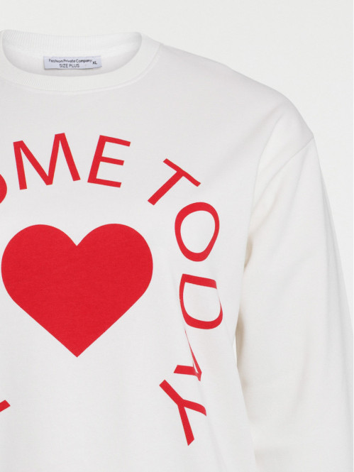 Sweat coeur message grande...