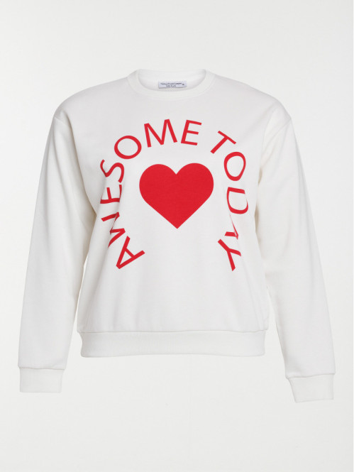Sweat coeur message grande...