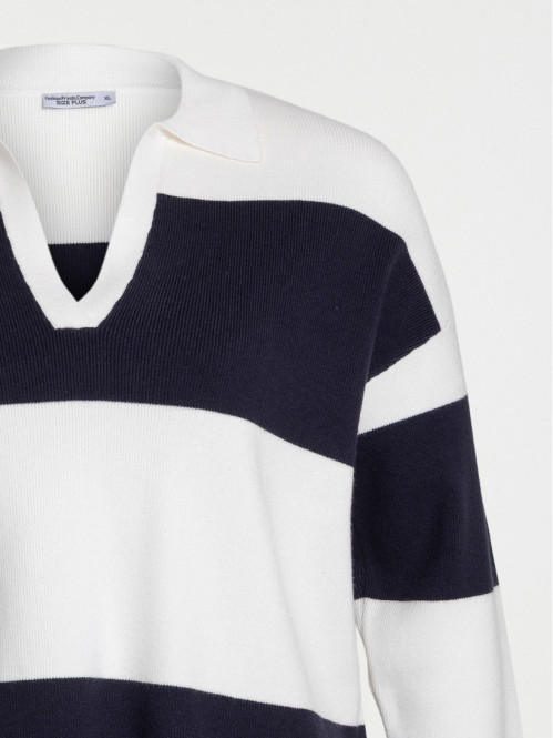 Pull col polo grande taille...