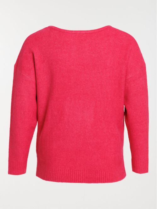 Pull rose fiesta grande taille femme Pull rose fiesta grande taille femme