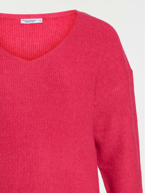 Pull rose fiesta grande taille femme Pull rose fiesta grande taille femme