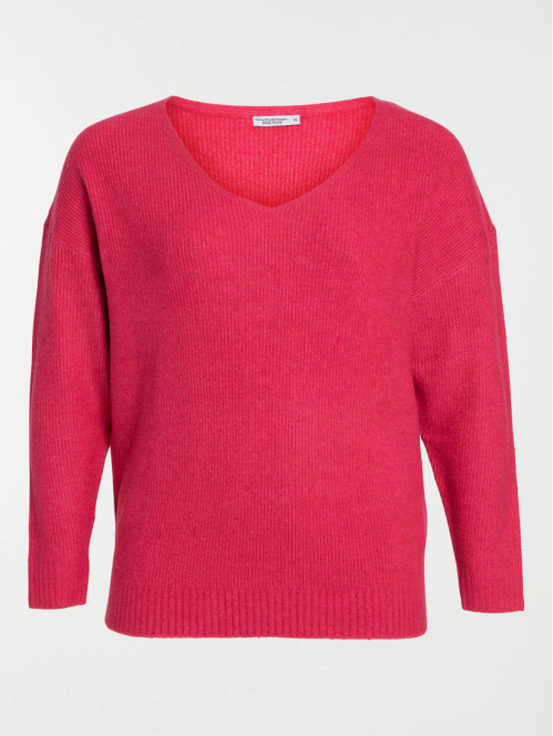 Pull rose fiesta grande taille femme Pull rose fiesta grande taille femme