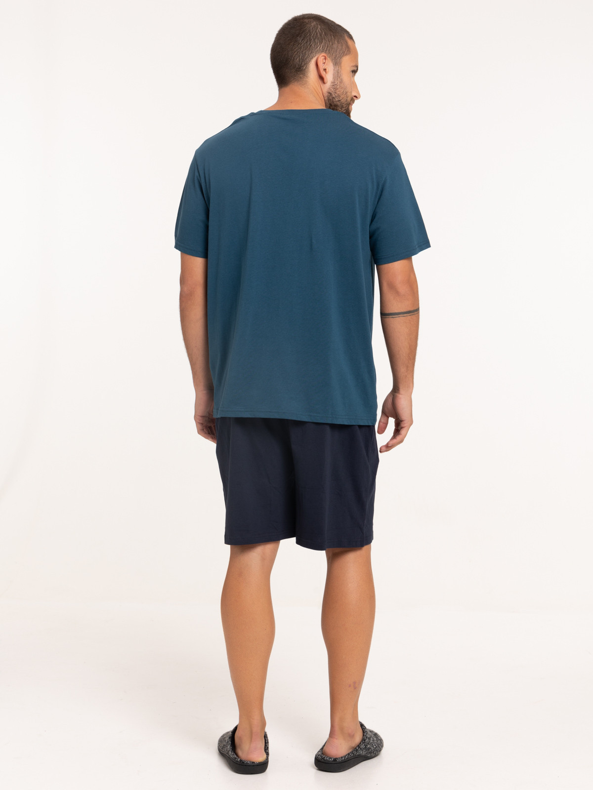 Pyjashort message bleu cascade homme