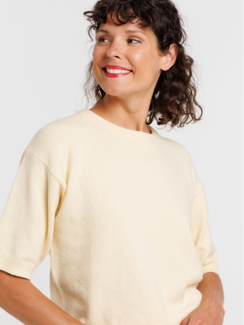 Pull femme vanille manches...