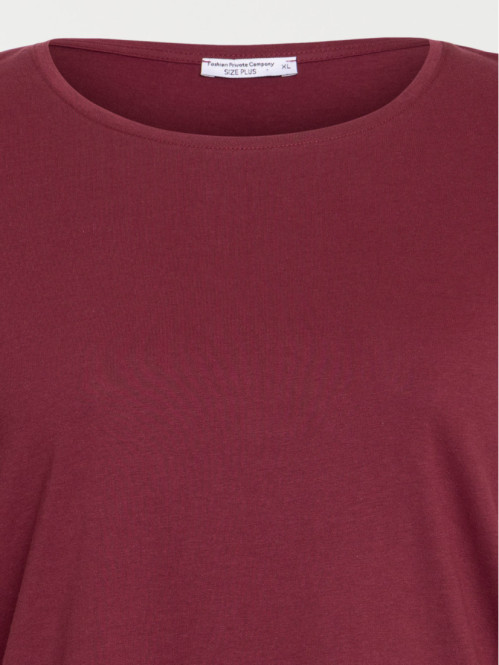 T-shirt bordeaux grande taille femme T-shirt bordeaux grande taille femme