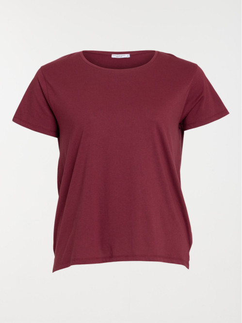 T-shirt bordeaux grande taille femme T-shirt bordeaux grande taille femme
