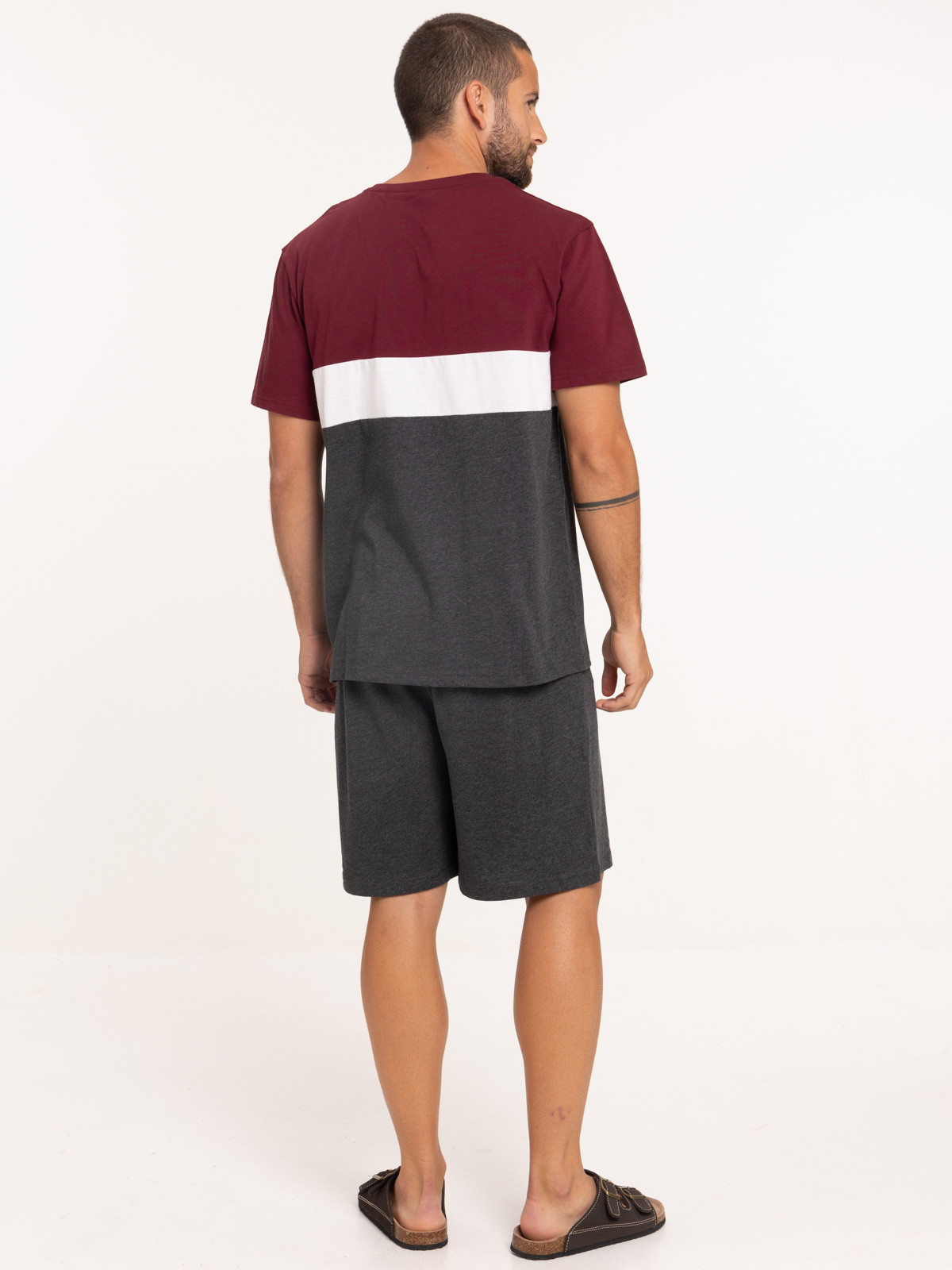 Pyjashort colorblock homme