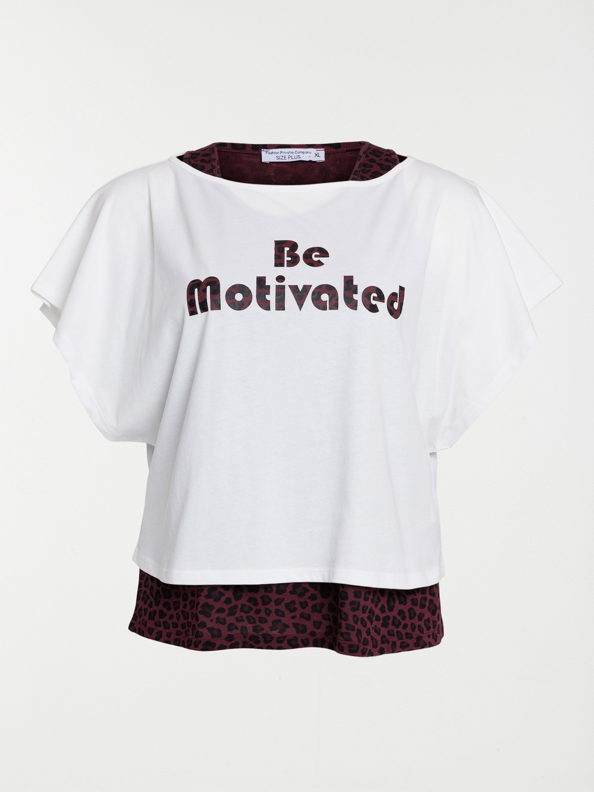 T-shirt sport 2 en 1 grande taille femme
