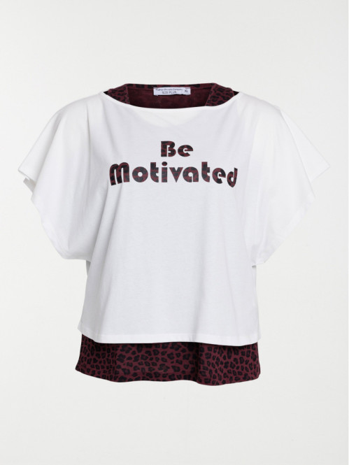 T-shirt sport 2 en 1 grande...