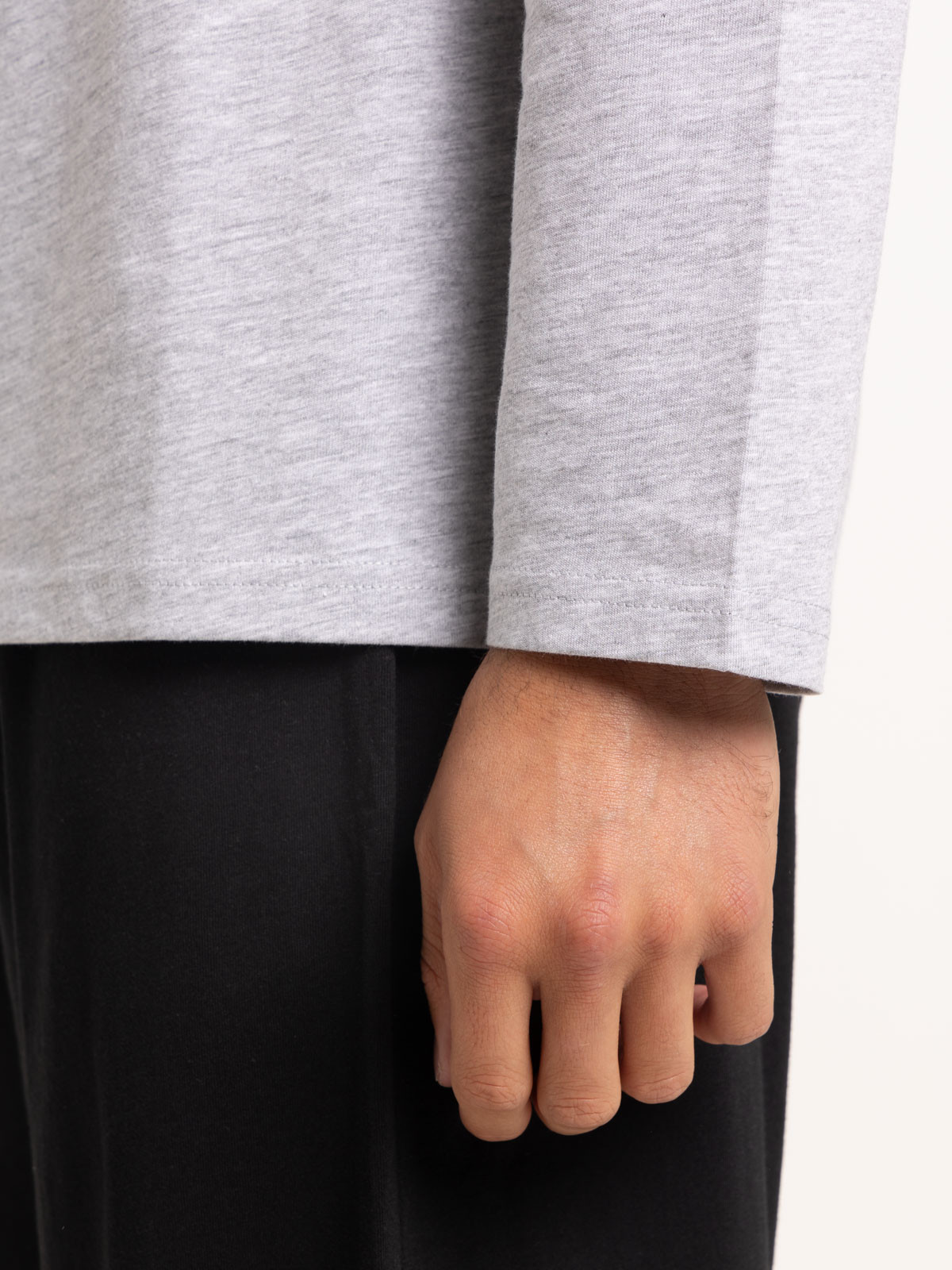 Pyjama message gris chiné homme