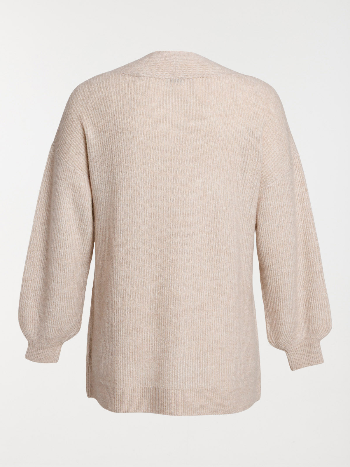Gilet beige chiné grande taille femme
