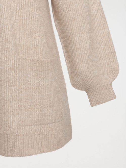 Gilet beige chiné grande taille femme