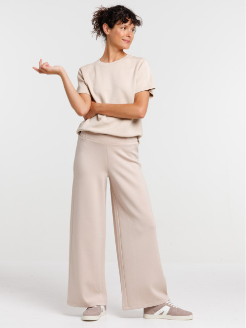 T-shirt beige uni scuba...