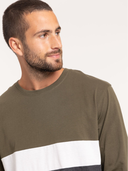 Pyjama color block kaki quite homme Pyjama color block kaki quite homme