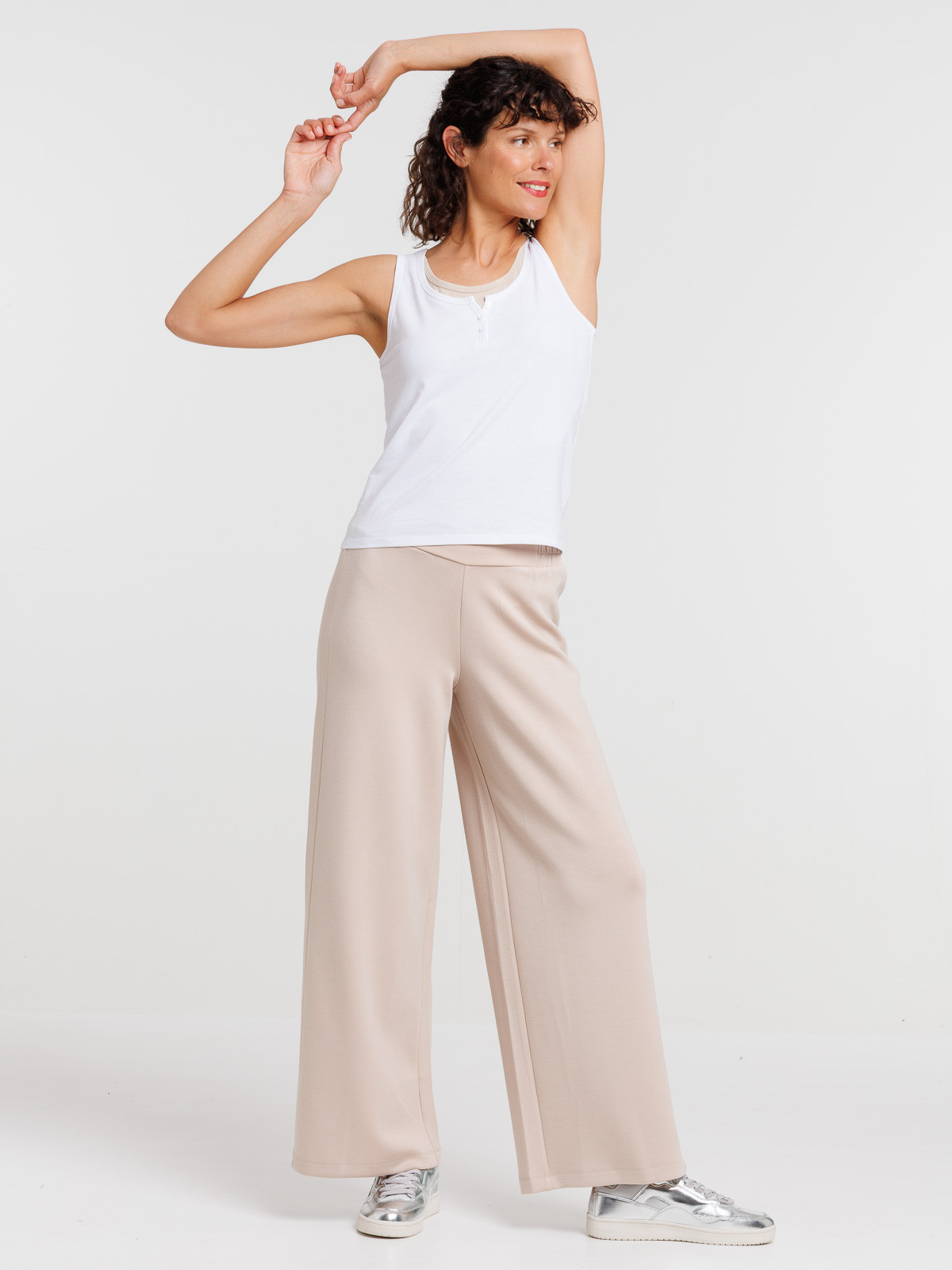 Débardeur double col boutons femme Débardeur double col boutons femme