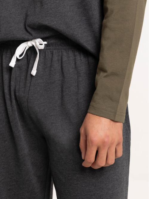 Pyjama color block kaki quite homme Pyjama color block kaki quite homme