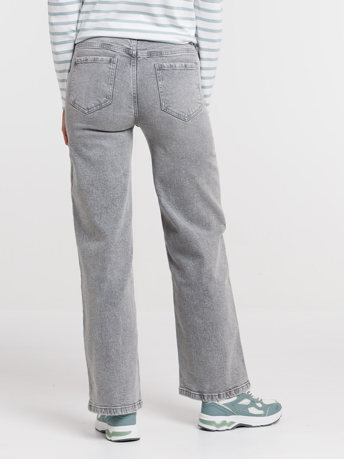 Jean wide leg snow grey femme Jean wide leg snow grey femme